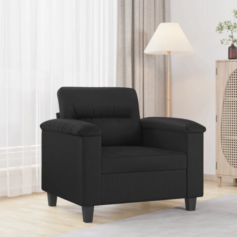 Fauteuil salon confortable, Fauteuil de Relaxation noir 60 cm similicuir pwfn63125 MaiosnChic