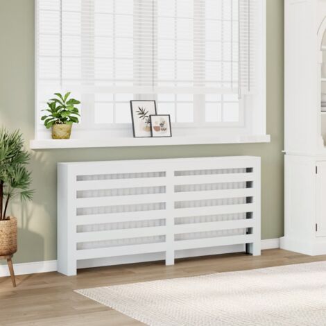 Cache-radiateur, Équipement pour radiateur blanc 175x20x82 cm bois d'ingénierie DESIGN IN964105