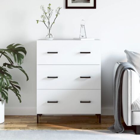 Buffet, Bahut, Meubles de rangement, Commodes blanc 69,5x34x90 cm bois d'ingénierie WFE896312 DESIGN IN (1/5)