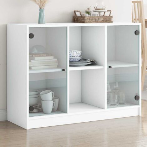 Buffet, Bahut, Meubles de rangement, Commodes blanc 102x37x75,5 cm bois d'ingénierie WFE918843 DESIGN IN (1/5)