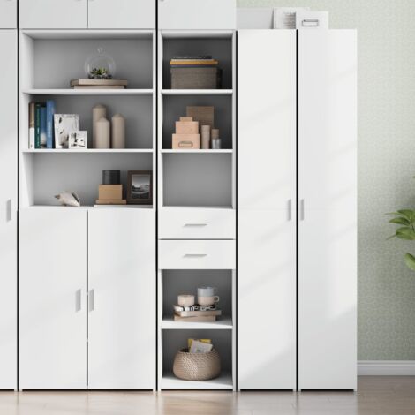 Buffet haut, Enfilade, Armoire de cuisine blanc 40x42,5x185 cm bois d'ingénierie WFE778018 DESIGN IN (1/5)