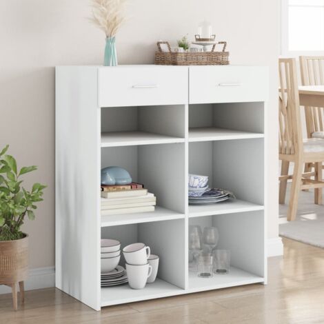 Buffet, Bahut, Meubles de rangement, Commodes blanc 80x42,5x93 cm bois d'ingénierie WFE311183 DESIGN IN (1/5)