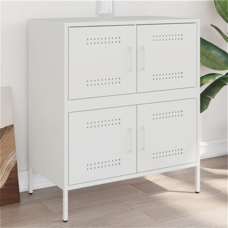 Buffet, Bahut, Meubles de rangement, Commodes blanc 68x39x79 cm acier WFE666415 DESIGN IN (1/5)