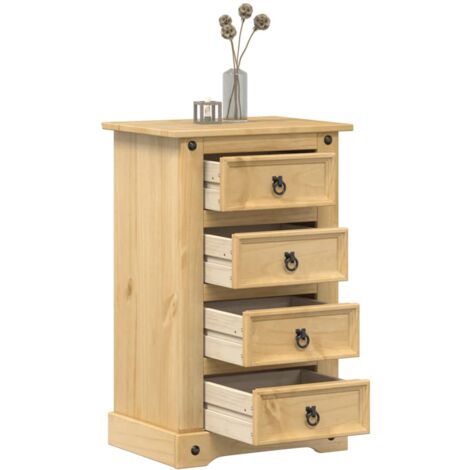 Table de chevet, Table d'appoint, Table de nuit Corona 53x39x84 cm bois de pin massif DESIGN IN421097 (1/5)