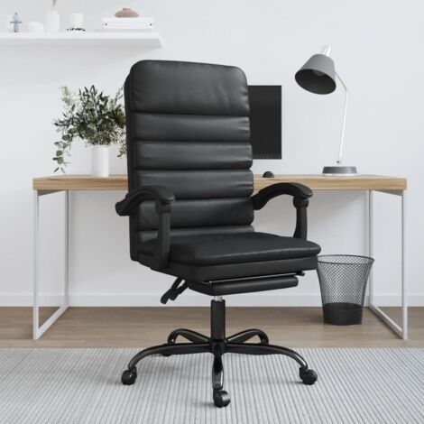Chaise bureau, Chaise de gaming, Fauteuil de massage inclinable de bureau Noir Similicuir WFE486156 DESIGN IN (1/5)
