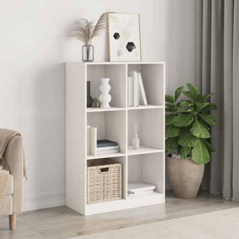 Bibliothèque, Étagère de Rangement, Meuble Étagère blanc 70x33x110 cm bois massif de pin WFE384204 DESIGN IN (1/5)