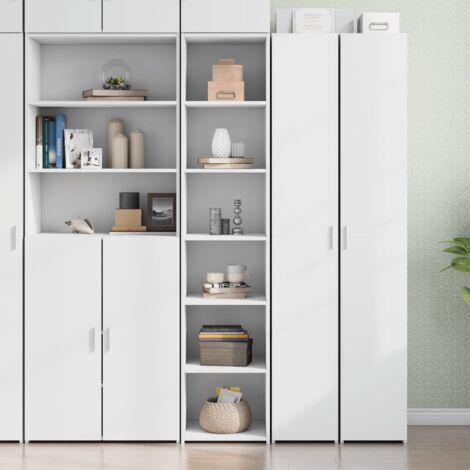 Buffet haut, Enfilade, Armoire de cuisine blanc 40x41x185 cm bois d'ingénierie WFE950565 DESIGN IN (1/5)