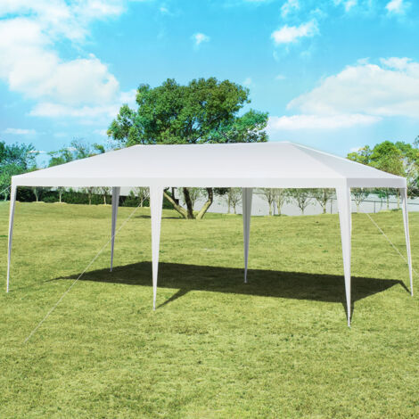 Tonnelle de Jardin Pliant 3 m x 6 m Tente de Réception Dessus Imperméable Recouverte de Tissu PE pour Fêtes Commercial Maison Chic (1/5)