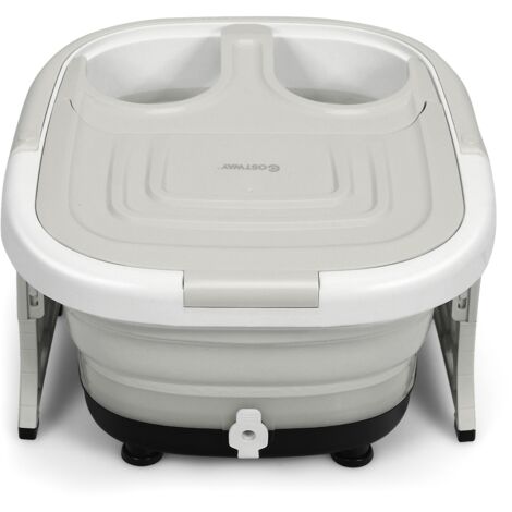 Bain de Pieds Thalasso Balnéothérapie avec Télécommande Cuve Repliable Lumière Infrarouge avec Massage à Bulles et Vibration Gris CW2119 Maison Chic (1/5)