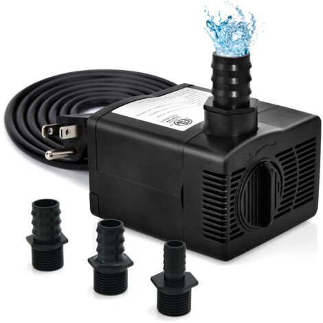 Mini Pompe à Eau Submersible 1450L/H 30W Pompe Aquarium avec Levage Élevé de 2,20 m/2,50 m 3 Buses Différentes et Cordon d'Alimentation de 1,83 m CW7502 Maison Chic (1/2)