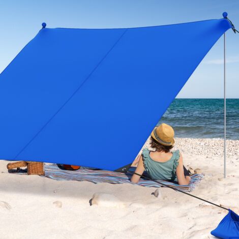Tente de plage solaire UPF50+ Auvent portable pour 4 à 8