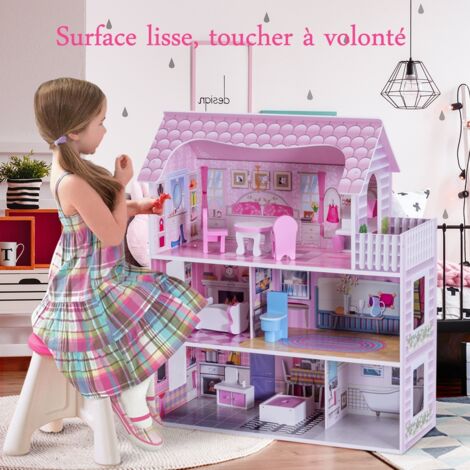 Piano à Queue Barbie ODS 45005 - Avec Tabouret Micro | 22 Musiques Lumières | Karaoké Enregistrement | Cadeau Fille