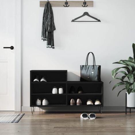 Meuble à chaussures, Armoire à chaussures, Meuble d'entrée Noir 102x36x60 cm Bois d'ingénierie KEF509827 DESIGN IN (1/5)