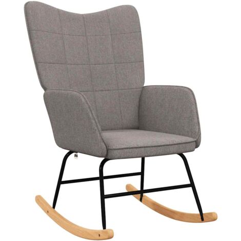 Chaise à bascule, Fauteuil à bascule, Chaise de relaxation Taupe Tissu CON57865 DESIGN IN (1/5)