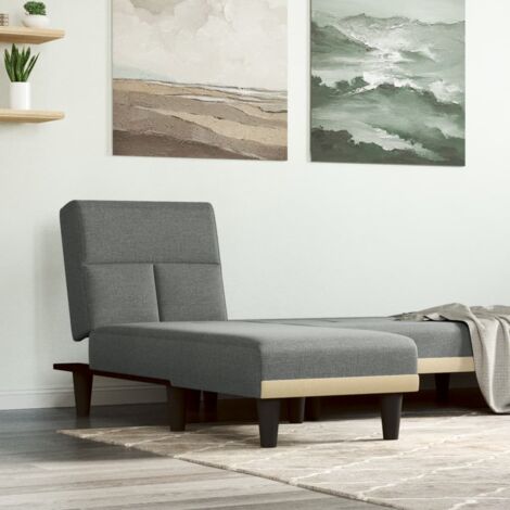 Canapé convertible, Chaise longue, Banquette Sofa de Salon gris foncé tissu DESIGN IN (1/5)