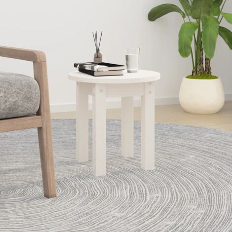 Table basse, Table de salon, Tables d'appoint blanc ø 35x35 cm bois massif de pin joq73804 DESIGN IN (1/5)