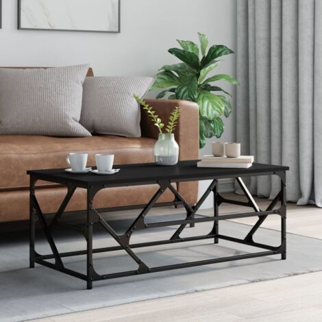 Table basse, Table de salon, Bout de canapé noir 100x50x40 cm bois d'ingénierie qse12953 DESIGN IN (1/5)