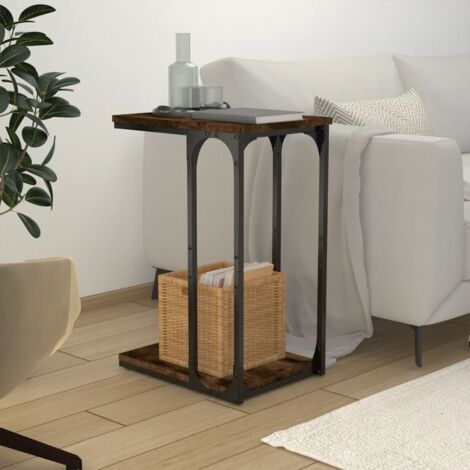 Table basse, Table de salon, Bout de canapé, Table d'appoint Chêne fumé 40x30x60 cm Bois d'ingénierie DESIGN IN (1/5)
