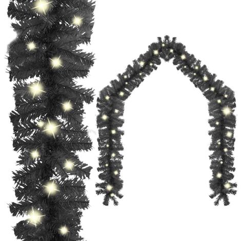 Guirlande de Noël avec lumières LED, Décoration de Fête de Noël Intérieur,Extérieur10 m Noir QDQ79193 DESIGN IN (1/5)