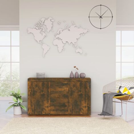 Buffet,Bahut, Enfilade, Armoire de cuisine chêne fumé 120x36x69 cm bois d'ingénierie pwfn89383 DESIGN IN (1/5)