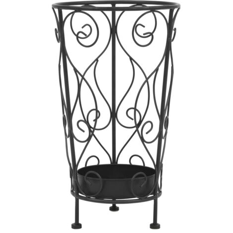 Porte-parapluie, Support pour Parapluies d’Entrée Style vintage Métal 26 x 46 cm Noir ASAF48847 DESIGN IN (1/5)