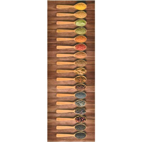 Tapis de sol de cuisine lavable, Tapis Devant Evier Lavable Antidérapant Cuillère 45x150 cm OECF69979 DESIGN IN