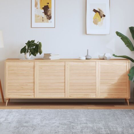 Maisonchic – Porte de placard à persiennes 4pcs 69x59,4cm – Bois de pin massif – Design rustique pour circulation d'air – Non traité - ASAF99359