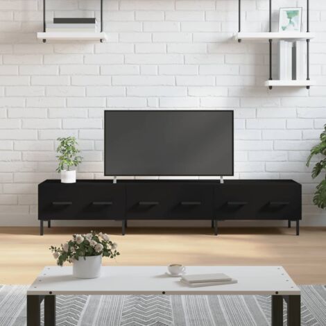 Meuble TV, Banc TV, Armoire de rangement noir 150x36x30 cm bois d'ingénierie FR931693 DESIGN IN (1/5)