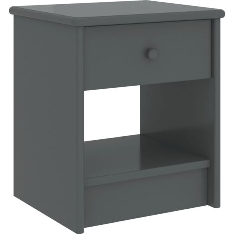Table de chevet, Table d'appoint, Table de nuit Gris foncé 35x30x40 cm Bois de pin massif FR862580 DESIGN IN (1/5)