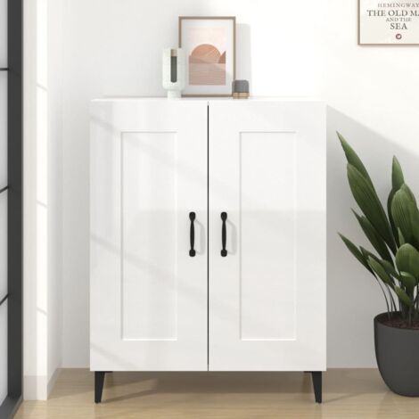 Buffet, Bahut, Armoire de rangement Blanc brillant 69,5x34x90 cm Bois d'ingénierie FR110882 DESIGN IN (1/5)