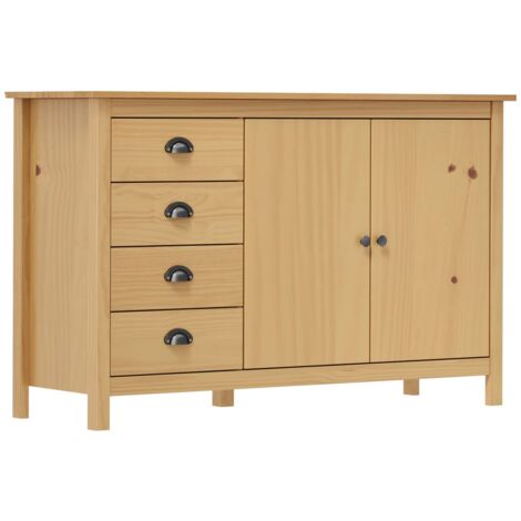 Buffet, Bahut, Armoire de rangement Hill Marron miel 130x40x80 cm Bois de pin solide FR708998 DESIGN IN (1/5)
