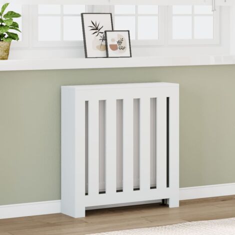 Cache-radiateur, Équipement pour radiateur blanc 78x20x82 cm bois d'ingénierie DESIGN IN799023