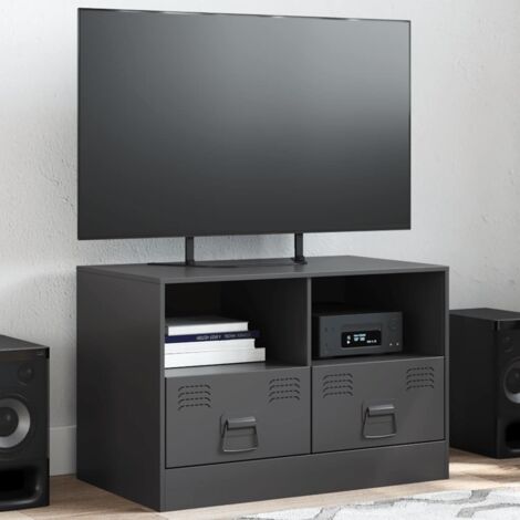 Meuble TV, Banc TV, Armoire de rangement noir 67x39x44 cm acier FR236663 DESIGN IN (1/5)