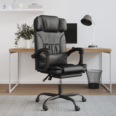 Chaise bureau, Chaise de gaming, Fauteuil inclinable de bureau Noir Similicuir WFE587754 DESIGN IN (1/5)