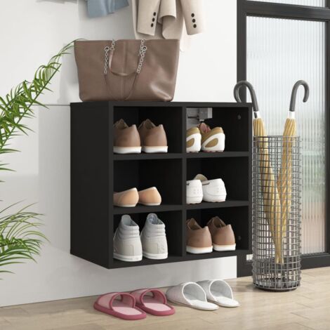 Armoire à chaussures, Meuble à chaussures, Meuble d'entrée noir 52,5x30x50 cm WFE819579 DESIGN IN (1/5)