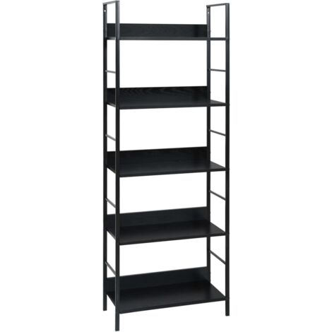 Bibliothèque, Étagère de Rangement, Meuble Étagère à 5 niveaux noir 60x27,6x158,5cm bois d'ingénierie WFE664936 DESIGN IN (1/5)
