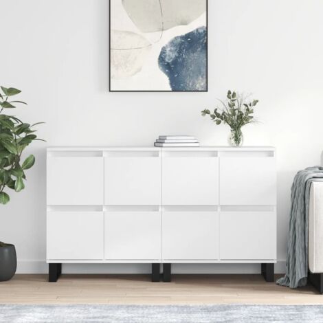 Buffets 2 pcs, Enfilades, Armoires de cuisine blanc bois d'ingénierie WFE414789 DESIGN IN (1/5)