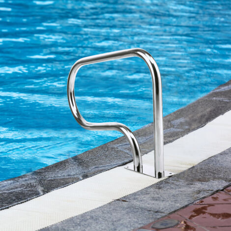 Main Courante de Piscine en Acier INOX Rampe d'Escalier de Piscine avec Plaque de Base pour Spa Stade Parc Aquatique CW7961 Maison Chic (1/5)