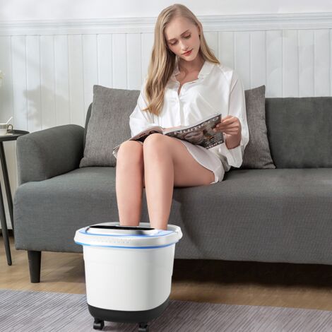 Bain de Pied 15L avec Ecran LED 6 Rouleau de Massage Chaleur Automatique 35℃-48℃ Bleu CW1749 Maison Chic (1/5)