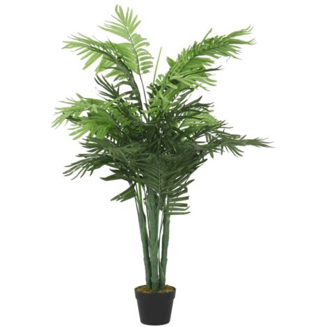 Plante artificielle, Palmier artificiel 28 feuilles 120 cm vert FR551115 DESIGN IN (1/5)