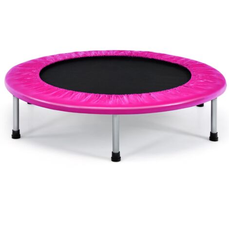 Trampoline de Fitness Pliable Ø95,5CM pour Intérieur et Extérieur pour Adultes et Enfants Charge Max 150KG Rose CW8148 Maison Chic