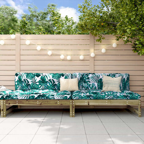 Lot de 2 Canapés centraux de jardin, Salon de jardin, Banquette de jardin 120x80 cm bois de pin imprégné togp19774 DESIGN IN (1/5)