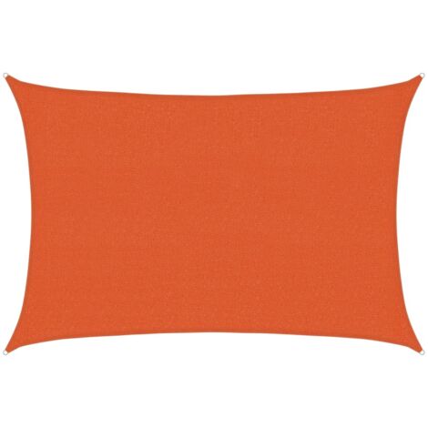 Voile d'ombrage Toile d'ombrage 160 g/m² Orange 2,5x4 m PEHD 52781 (1/5)