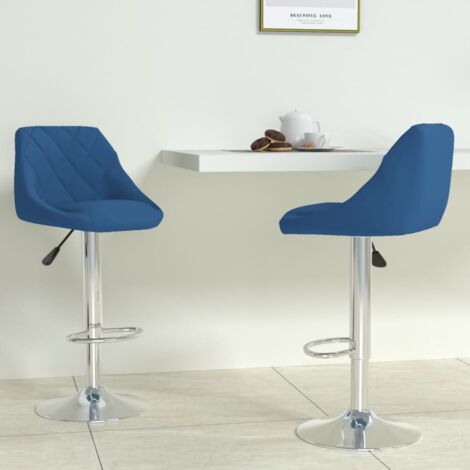 Lot de 2 Tabourets de bar, Tabourets hauts, Tabourets de cuisine bleu velours pwfn99964 DESIGN IN (1/5)