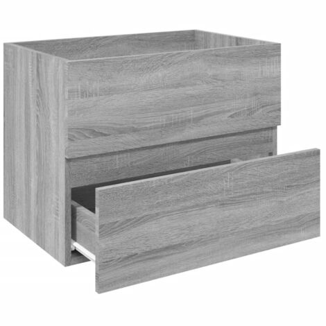 Armoire de lavabo  Meuble de salle de bain Sonoma gris 60x38,5x45 cm Bois d'ingénierie 47936