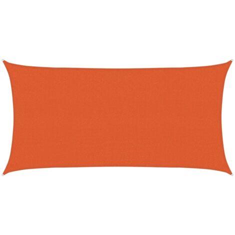 Voile d'ombrage, Toile Ombrage, Terrasse Extérieur 160 g,m² Orange 2x4 m PEHD OWV31529 DESIGN IN (1/5)