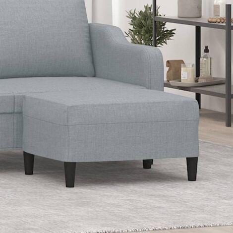 Repose-pied, Tabouret Pouf, Tabouret Bas pour Salon ou Chambre Gris clair 70x55x41 cm Tissu LQF79970 DESIGN IN (1/5)