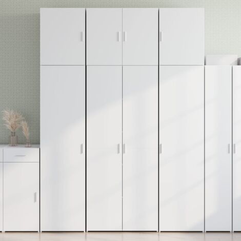 Buffet haut, Enfilade, Armoire de cuisine blanc 80x42,5x249 cm bois d'ingénierie WFE461712 DESIGN IN (1/5)