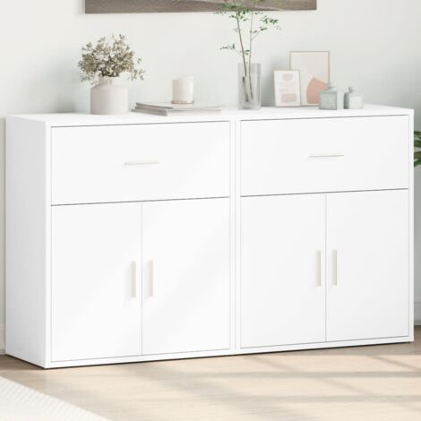 Buffets 2 pcs, Enfilades, Armoires de cuisine blanc 60x31x70 cm bois d'ingénierie WFE765733 DESIGN IN (1/5)