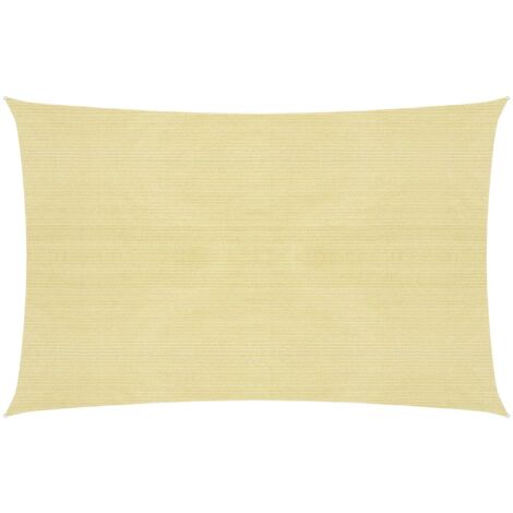 Voile d'Ombrage,Toile d'ombrage,Voile de parasol 160 g/m² Beige 2,5x3 m PEHD CFW40717 (1/5)